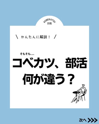 そもそも…コベカツって部活と何が違うの？
